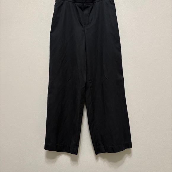 Madewell Pull-On Straight Pants in Drapey Twill - True Black, L - Picture 4 of 10